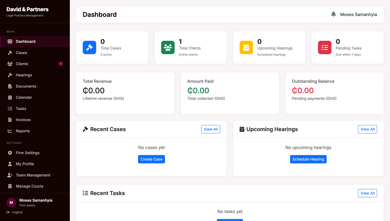 Lexora Dashboard Preview